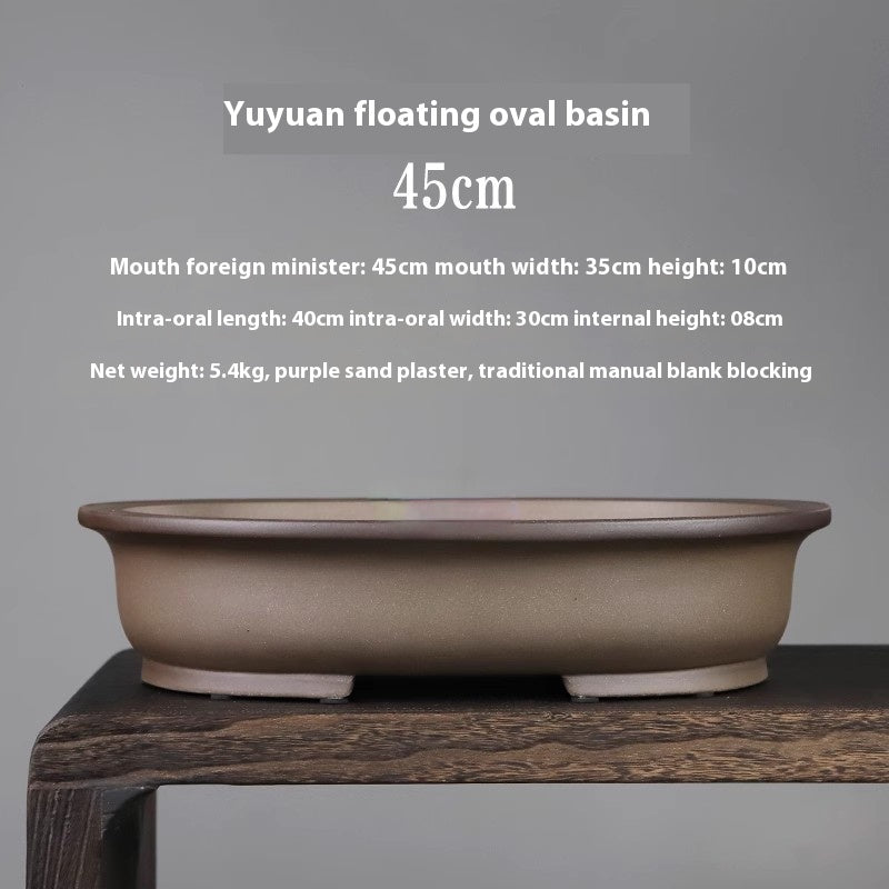 Purple Sand Flower Pot - Antique Chinese Style Garden Planter