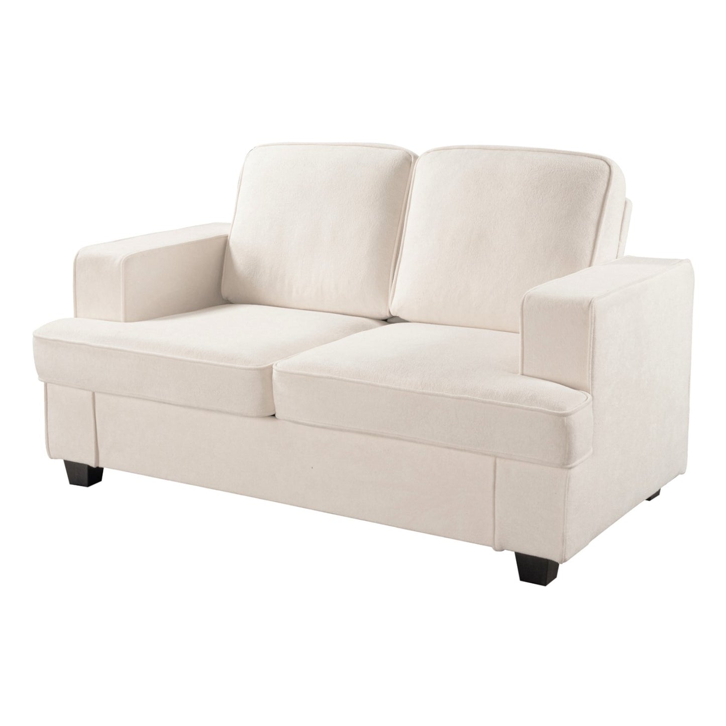 Modern Velvet Loveseat, Comfortable 2 Seater Couch With Deep Seating