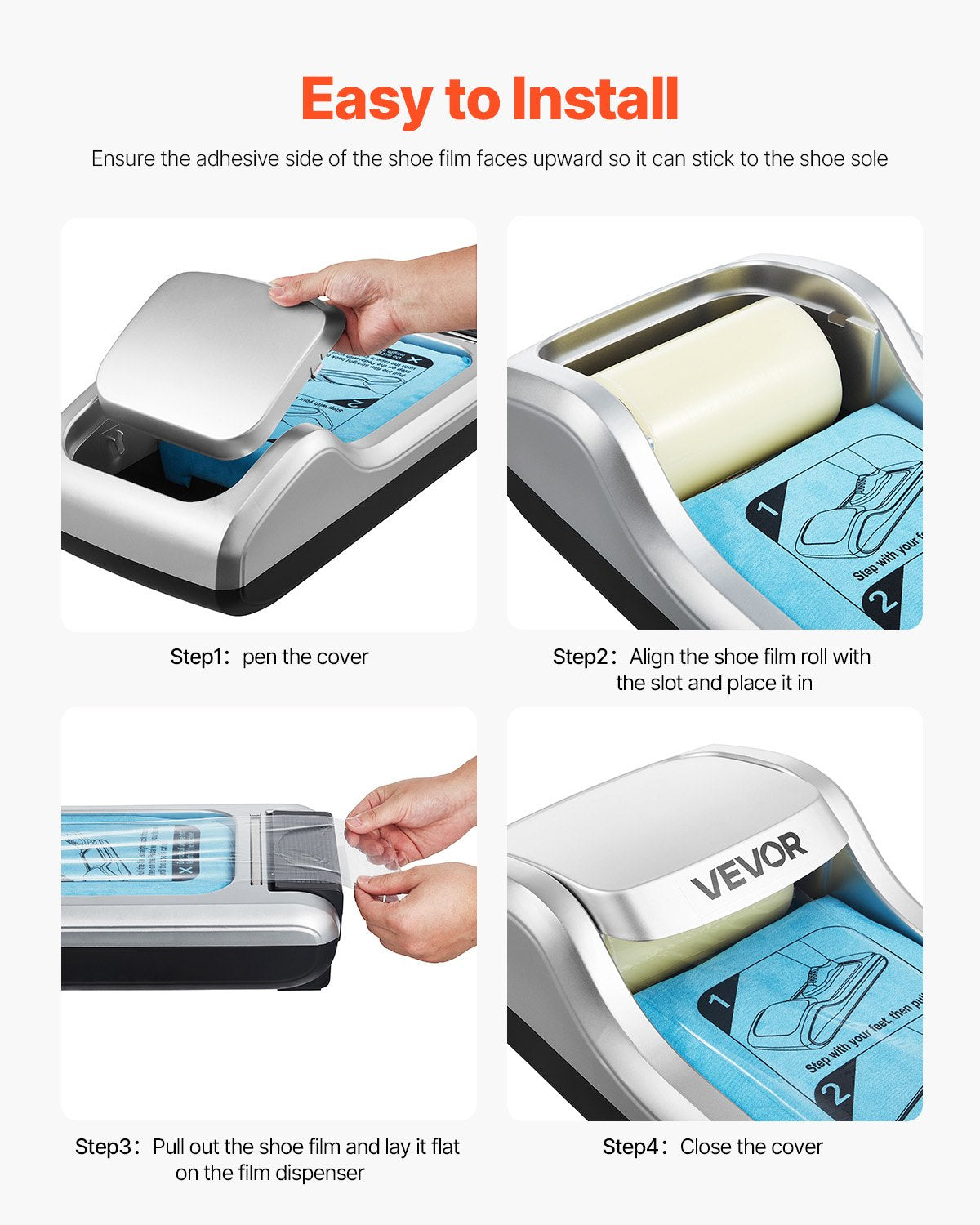 Automatic Shoe Cover Dispenser - Fits Up To US Men's Size 11