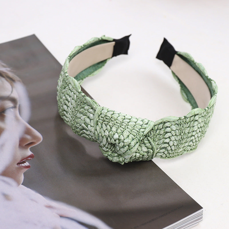 Women's Straw Knot Headband - Multiple Colors