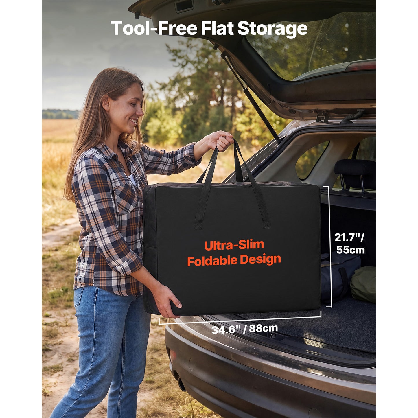 Portable Folding Camping Kitchen Table with 4 Side Tables, Heat Resistant Surface & Carry Bag