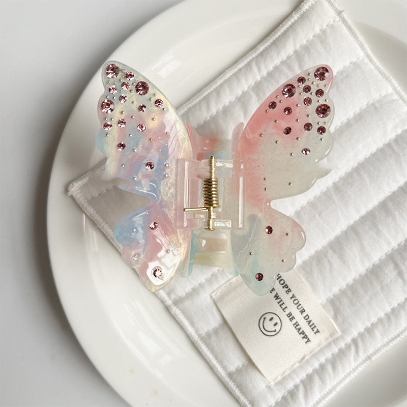 Gradient Butterfly Hair Clip – Acrylic, Multiple Colors