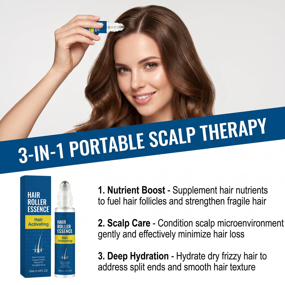 Ball-Type Hair Growth Solution 10ml Hair Tonic for Thinning Hair