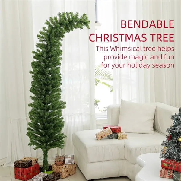 6 Ft Green Christmas Tree - Whimsical Pencil Shape Design