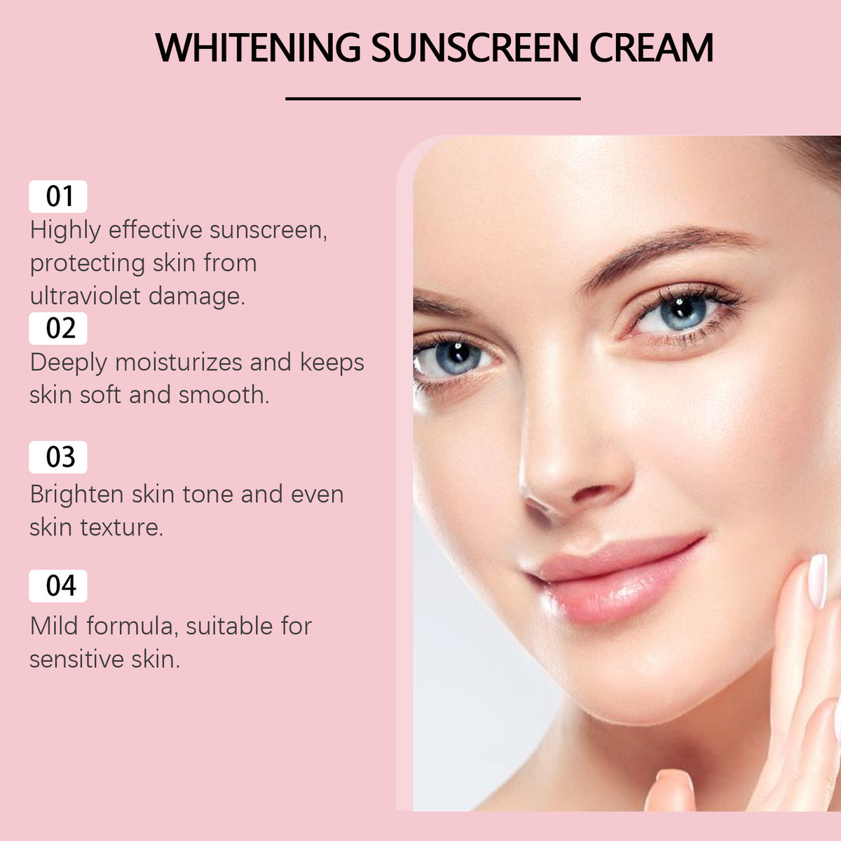 Facial and Body Moisturizer with UV Protection - 50g Brightening Neck Cream
