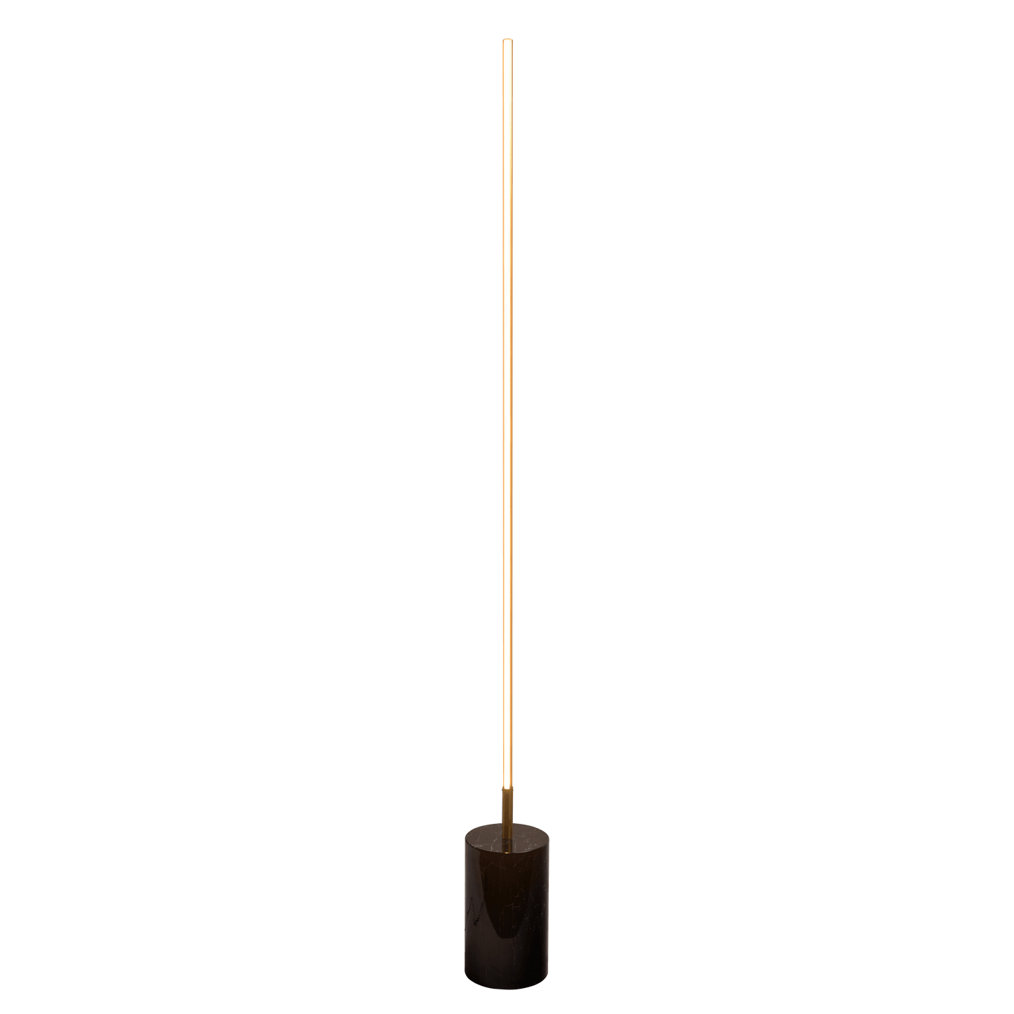 Prism Brassed Gold LED Floor Lamp With On Off Faux Marble Base