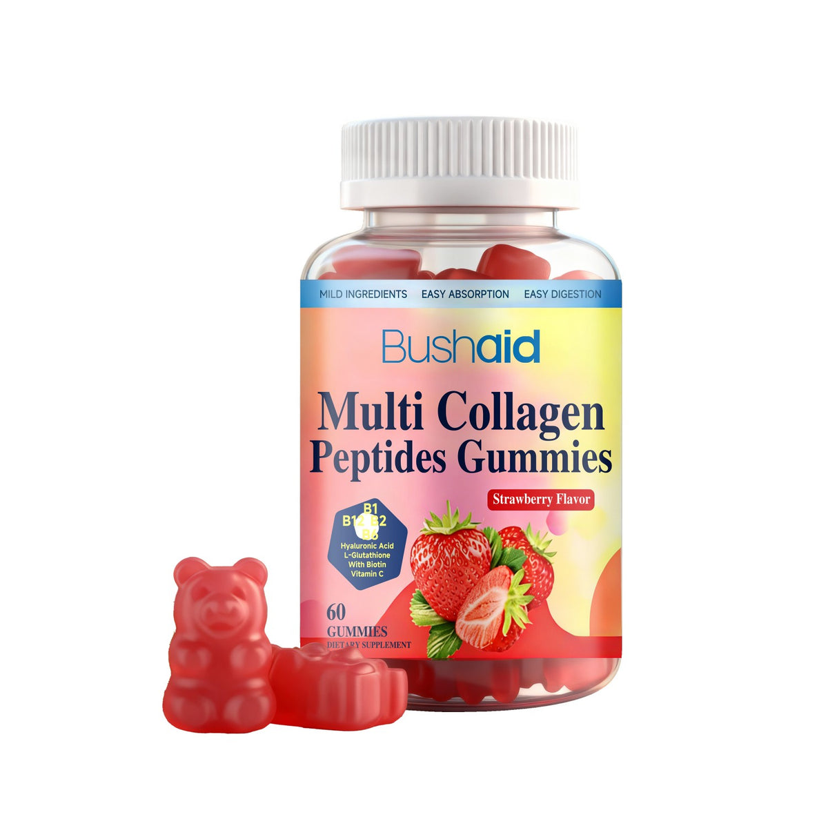 Multi Collagen Peptides Gummies - 60 Count