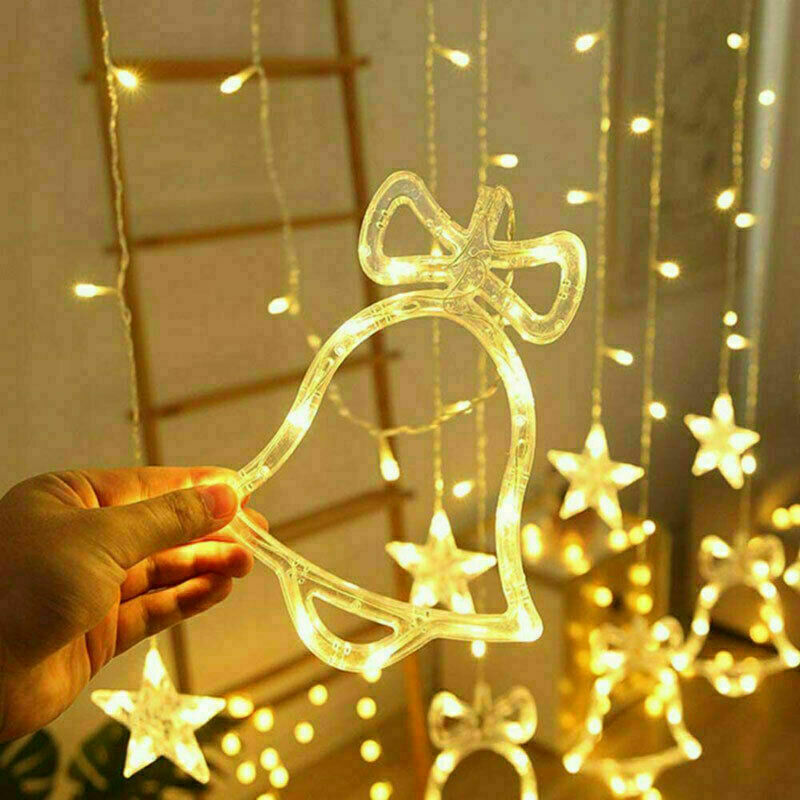 LED Fairy String Curtain Lights - Warm White & Colorful