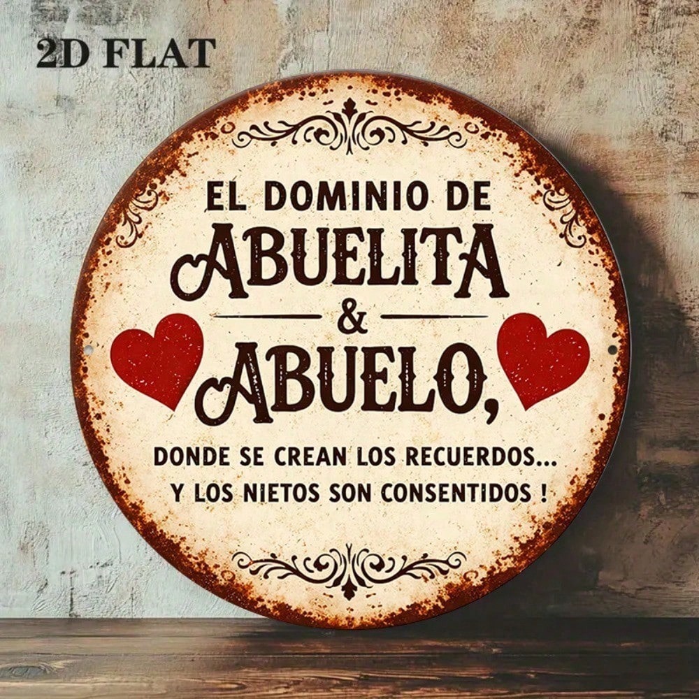 Creating Memories Round Sign - 8x8in Tin Decor
