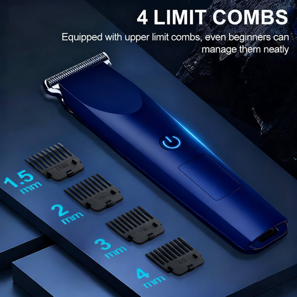 Professional Electric Hair Clipper and Beard Trimmer - Blue