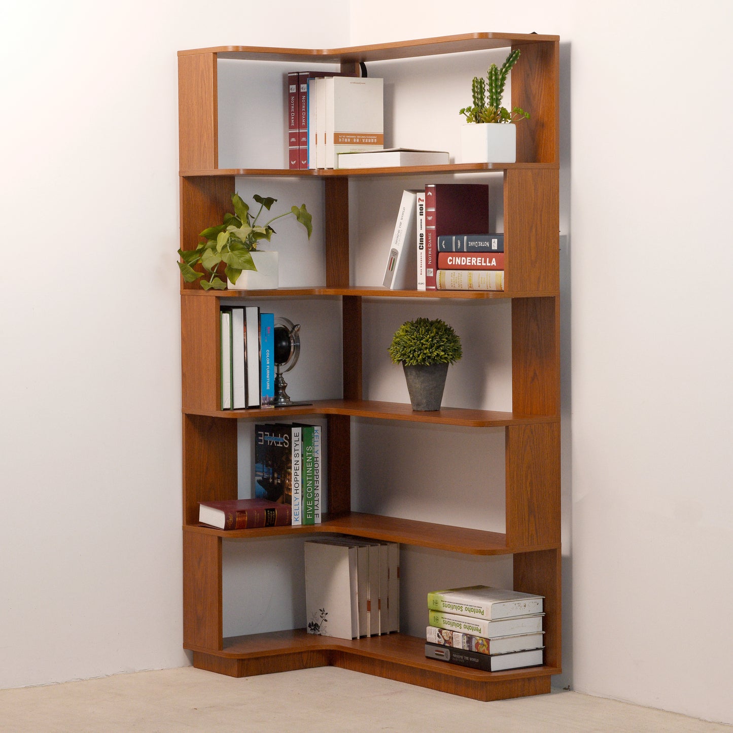 90cm 35.43 Extended Size 5-Tier Freestanding L-Shaped Corner