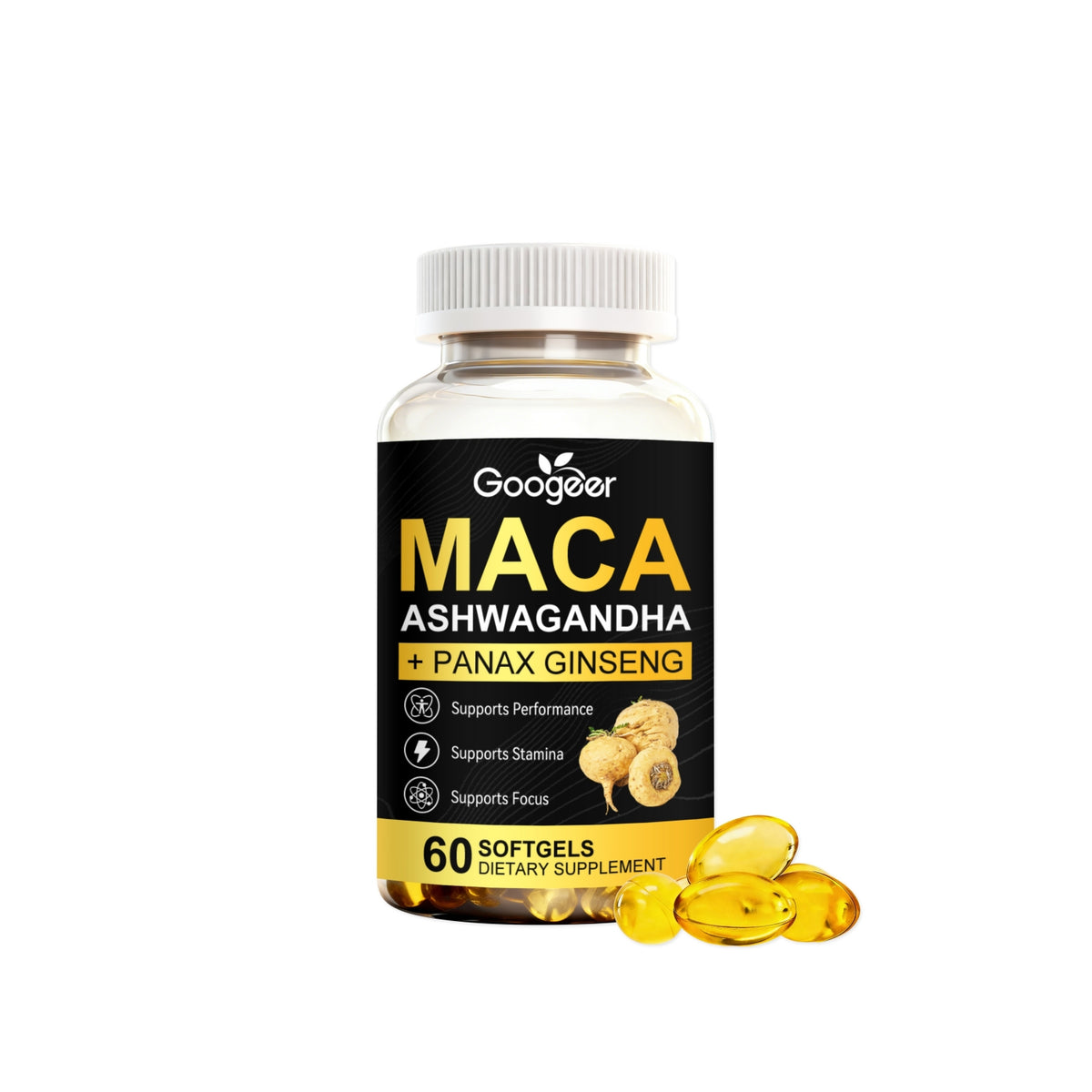 Vitamin C & Ginseng Softgels - 60 Capsules