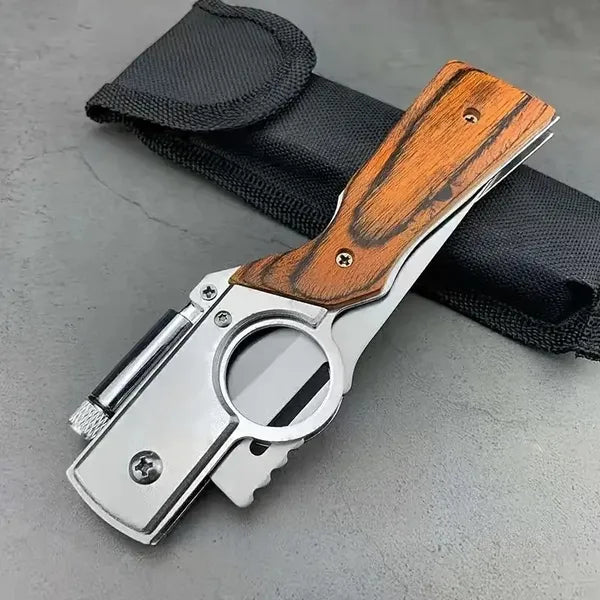 Tactical Knife with Stainless Steel Blade, Ergonomic Handle, Quick-Deploy Thumb Hole, Pocket Clip – Outdoor Survival Gear