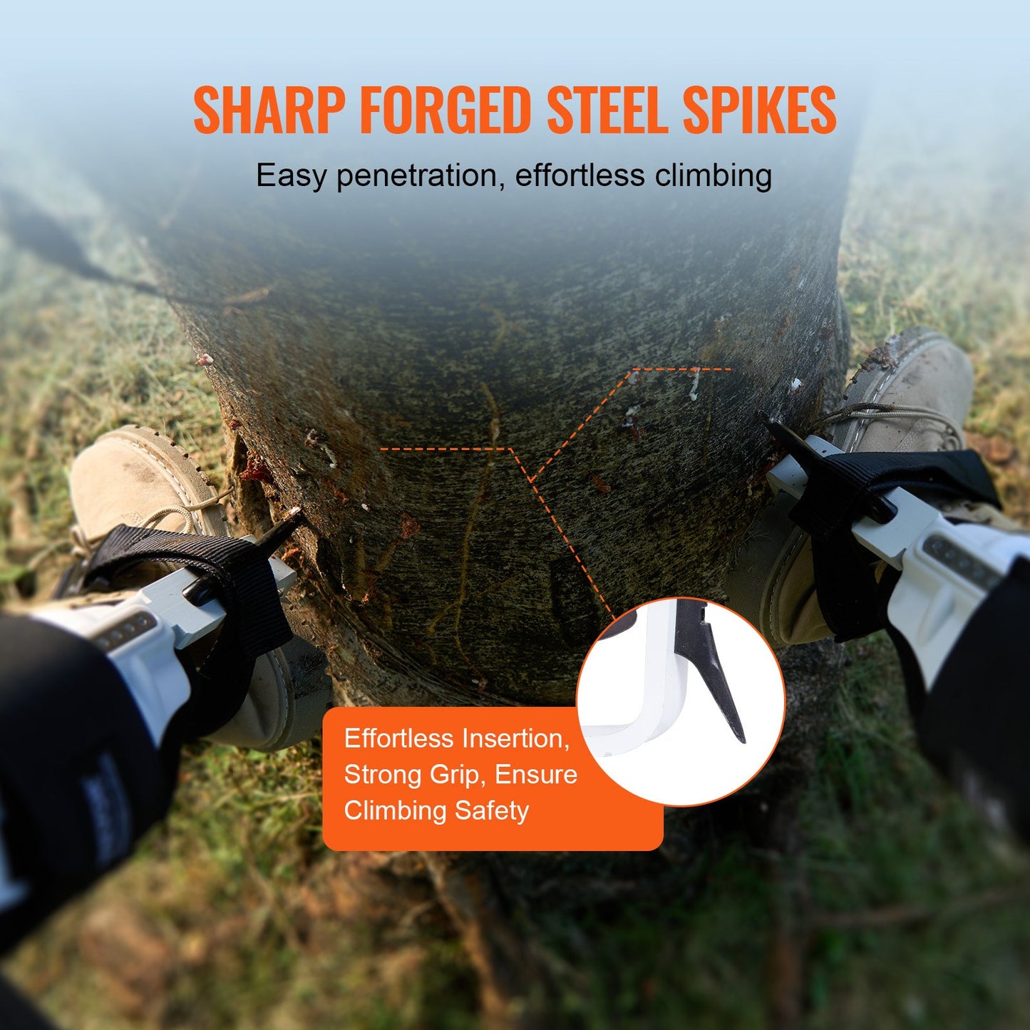 Tree Climbing Spikes - Aluminum Arborist Gear with Padding & Secure Straps