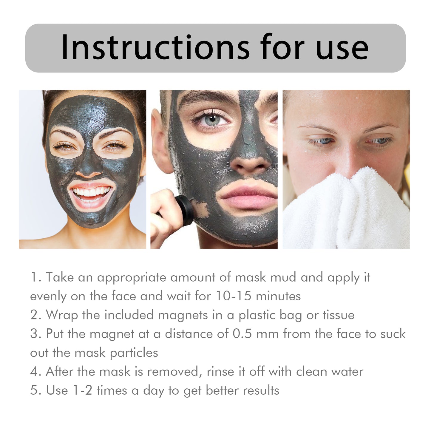 Magnetic Blackhead Removal Mask - Deep Pore Cleansing & Oil Control Mud