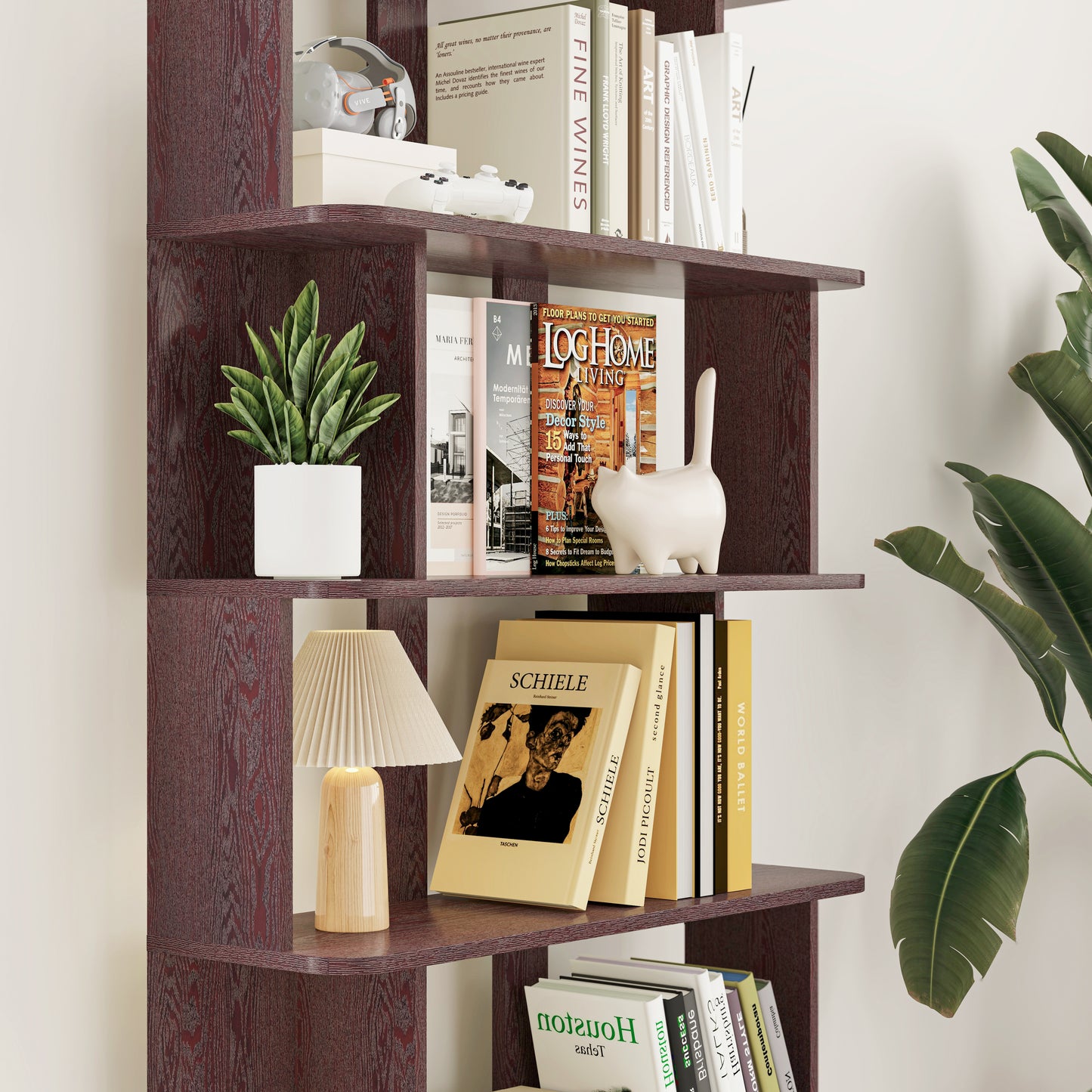 Set Of 2 Free Combination Bookcase Space Saving Corner Bookshelf 55cm