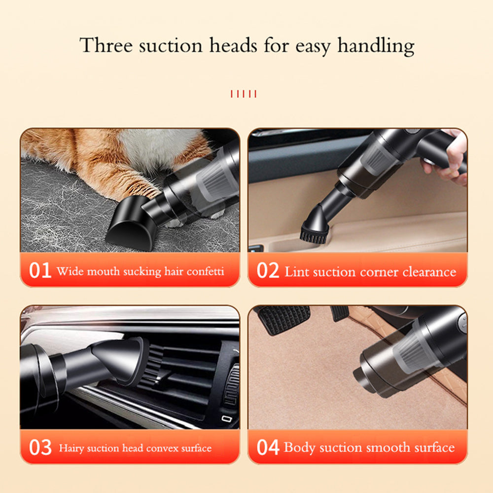 Wireless Handheld Car & Home Vacuum Cleaner - Portable USB Charging