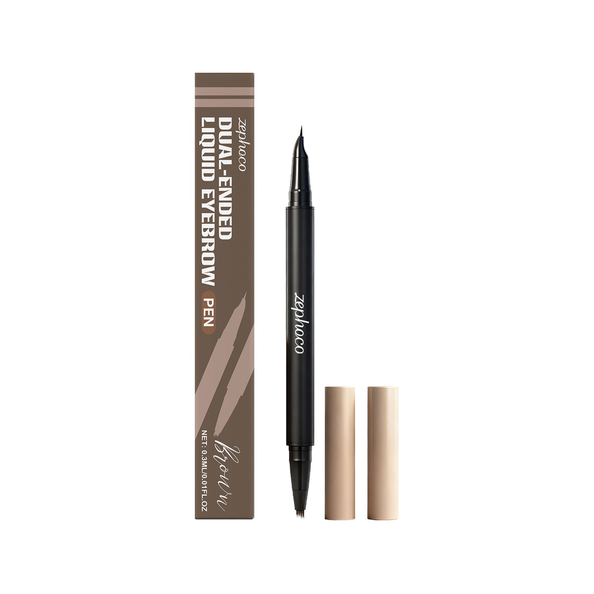 Dual-Ended Liquid Eyebrow Pen - Waterproof & Precision Makeup Tool