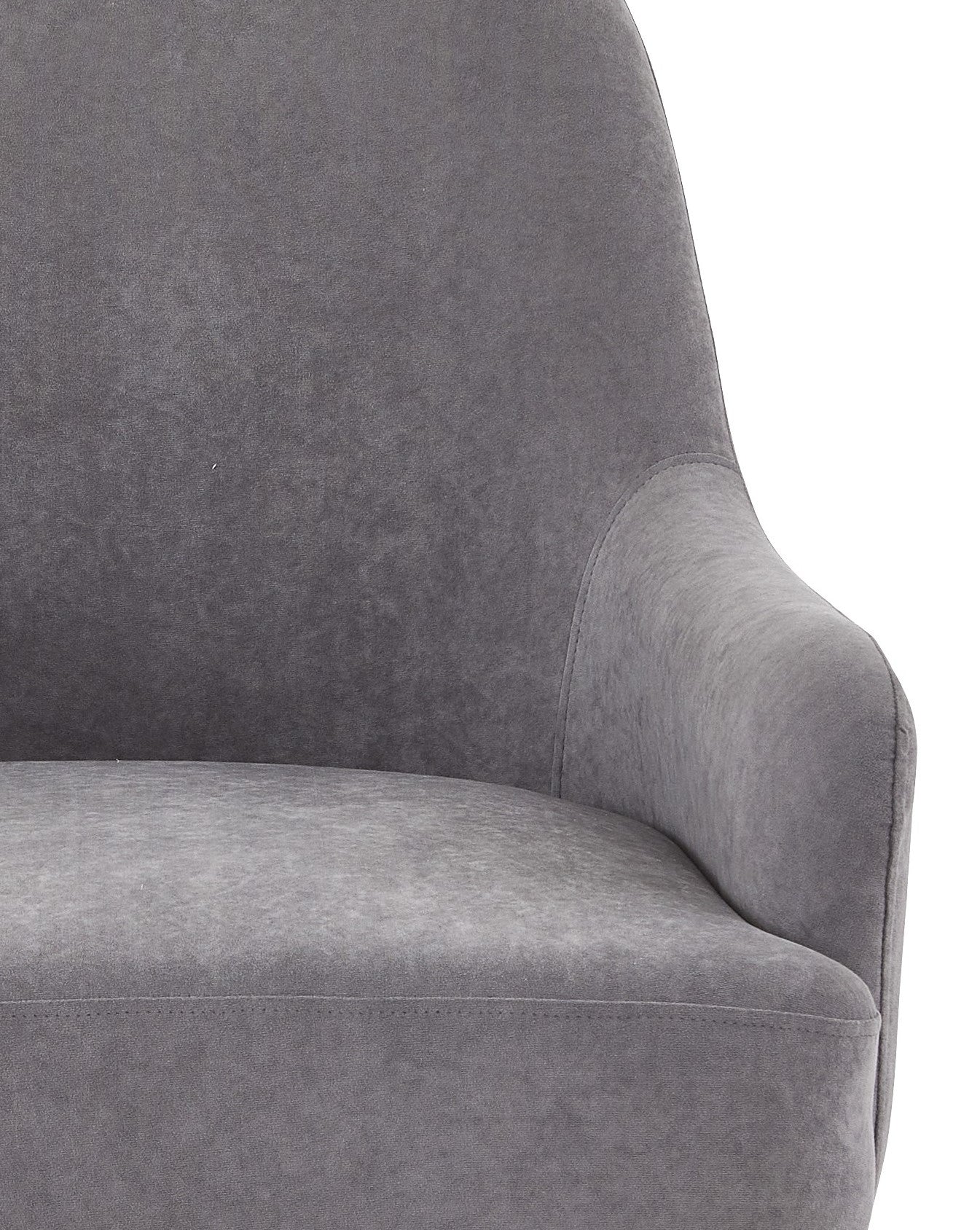Grey Velvet Accent Chair - Modern Upholstered Armchair