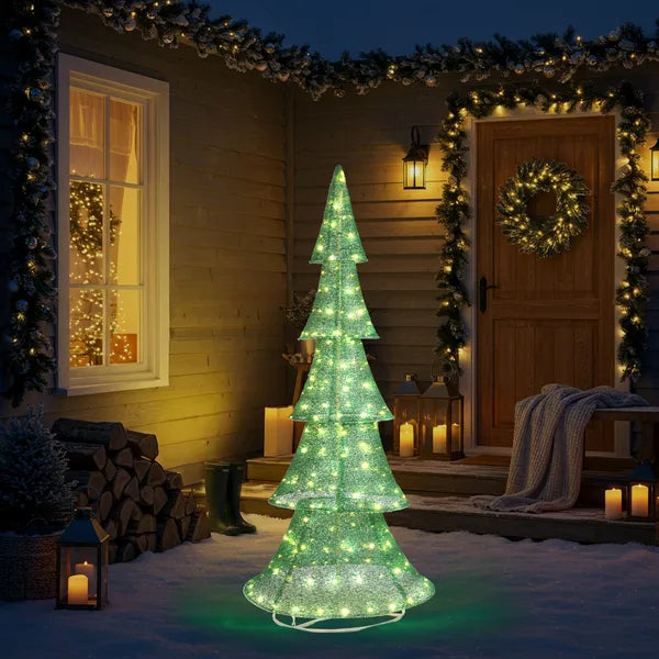 6FT Pre-lit Christmas Tree with 200 Warm White LED Lights
