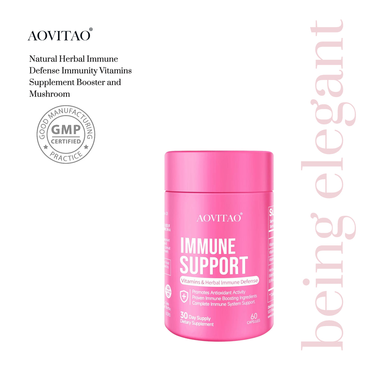 Immune Defense Mushroom Supplement - 60 Capsules