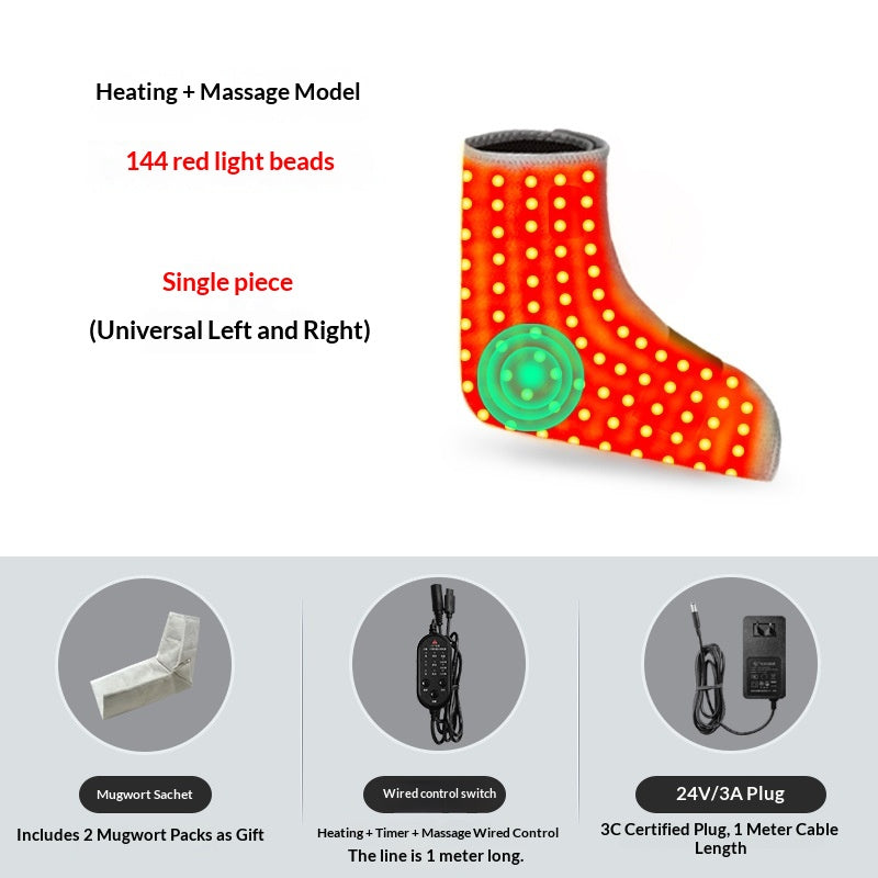 Red Light Therapy Ankle Brace with Heat & Massage - Electrothermal Support