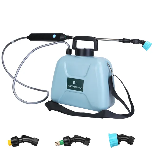 5L Electric Plant Sprayer with 3 Spray Nozzles - Adjustable Garden Handheld Sprayer