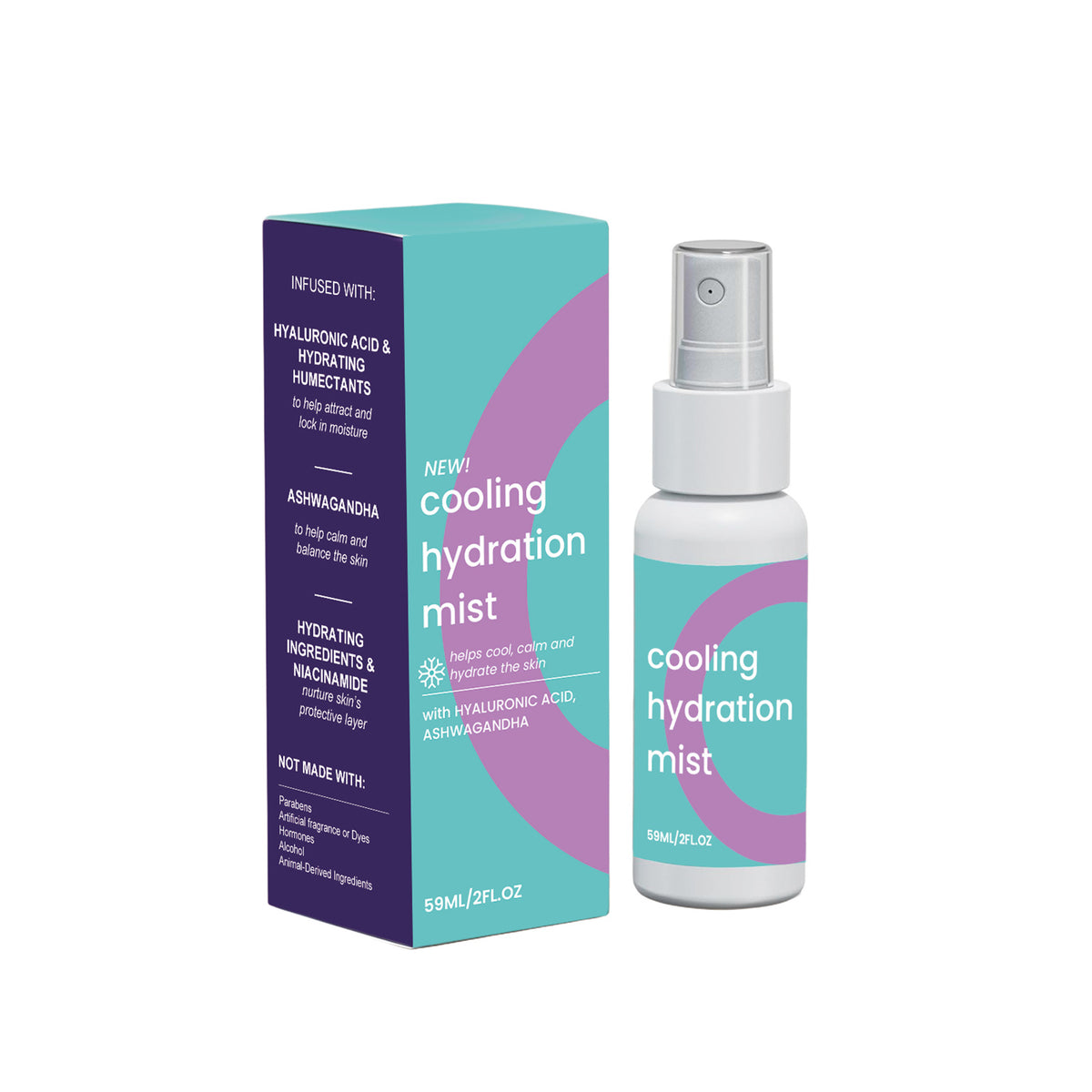 Cooling Hydration Mist - 59ml Face Skin Care Spray for Hydration and Cooling