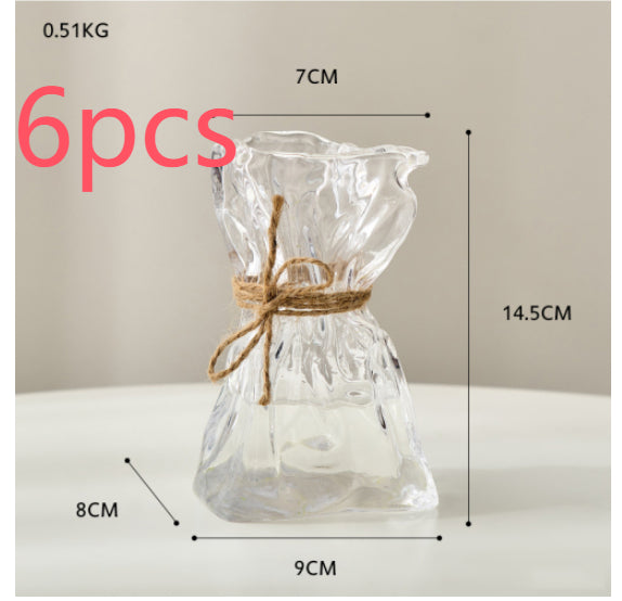 Glass Vase for Dried Flowers - Nordic Home Table Decor Accessory