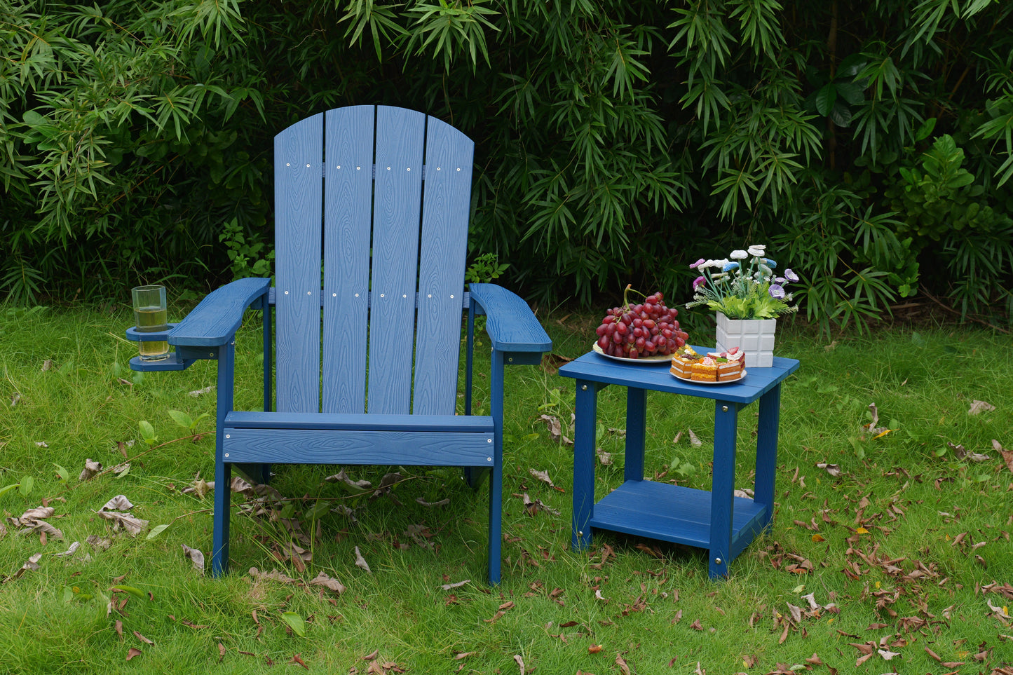 Outdoor Lounge Chair With Cup Holder For Patio Relaxation & Garden