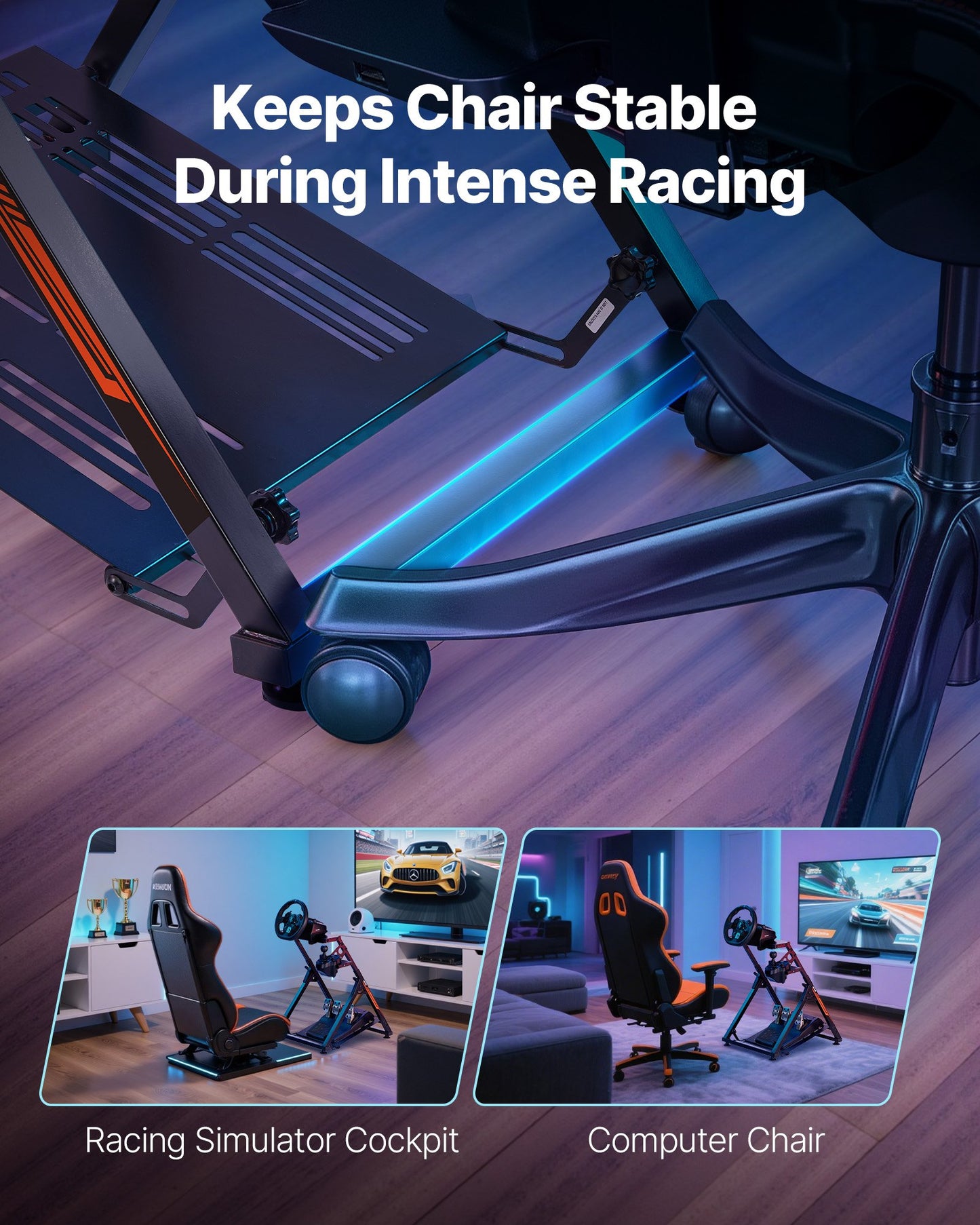 Adjustable Foldable Racing Wheel Stand for Logitech G Series