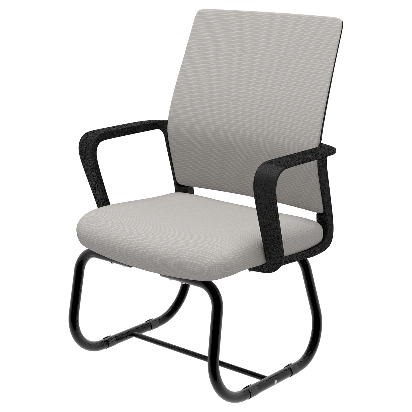 Modern Minimalist Office Chair - Comfortable Metal Frame, Black & Gray