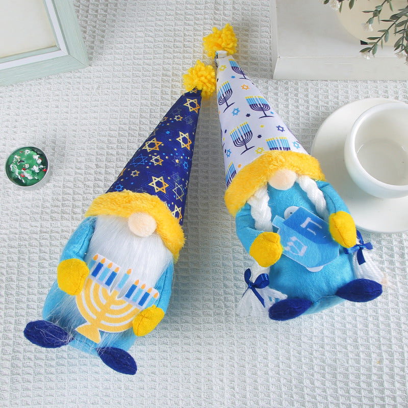Faceless Doll Ornament - Blue Tall Hat Modern Home Decor
