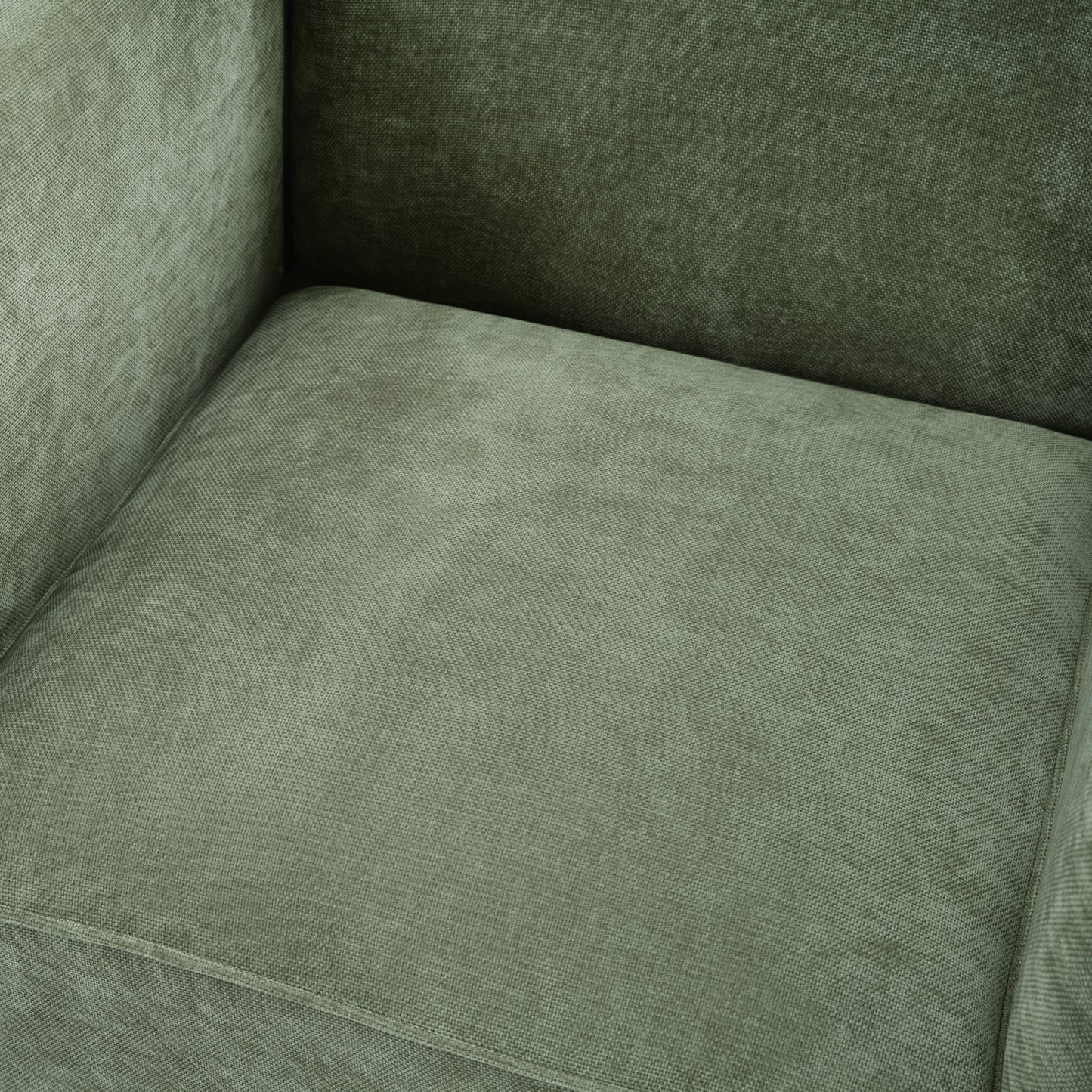 Modern Green Barrel Accent Chair - Upholstered Armchair for Living Room & Bedroom