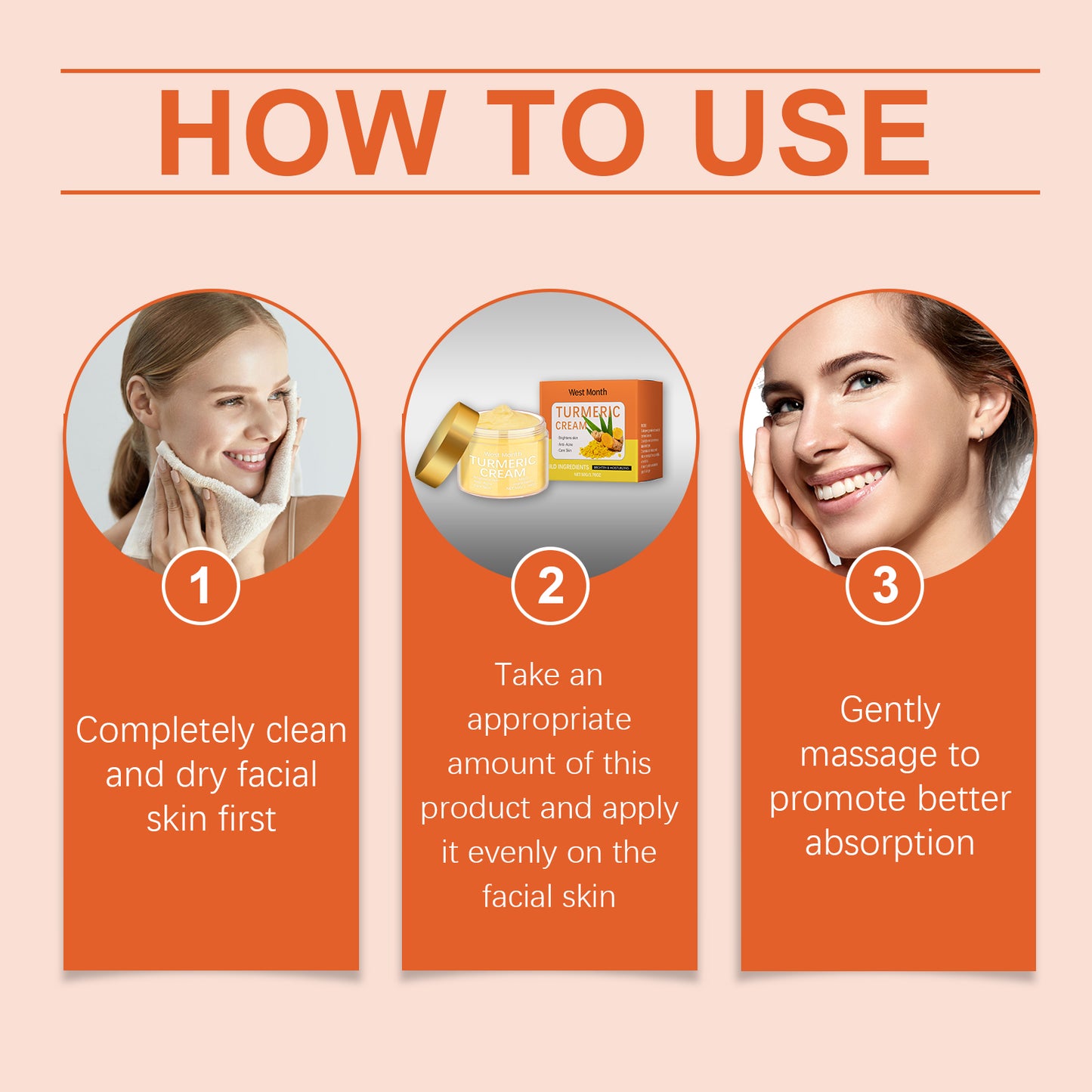 Turmeric Moisturizing Face Cream with Vitamin E for Brightening & Repair