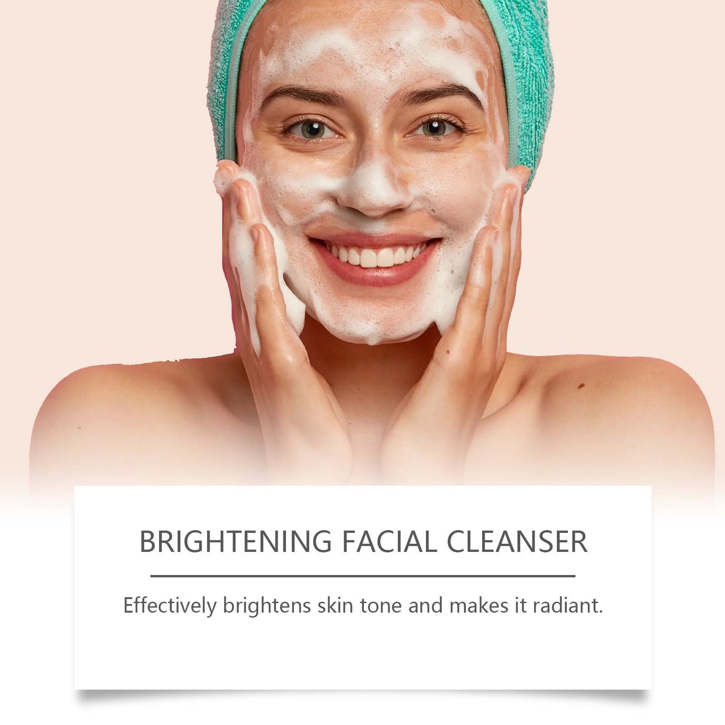 Turmeric Brightening Facial Cleanser with Silicone Massage Brush 100ml - Hydrating Face Wash