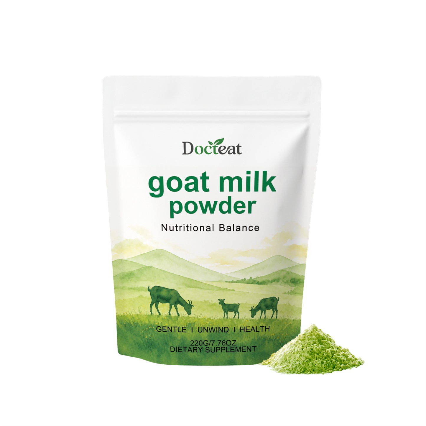 Dietary Supplement with Vitamin B6 D3 Magnesium Zinc & Goat Milk - 220g