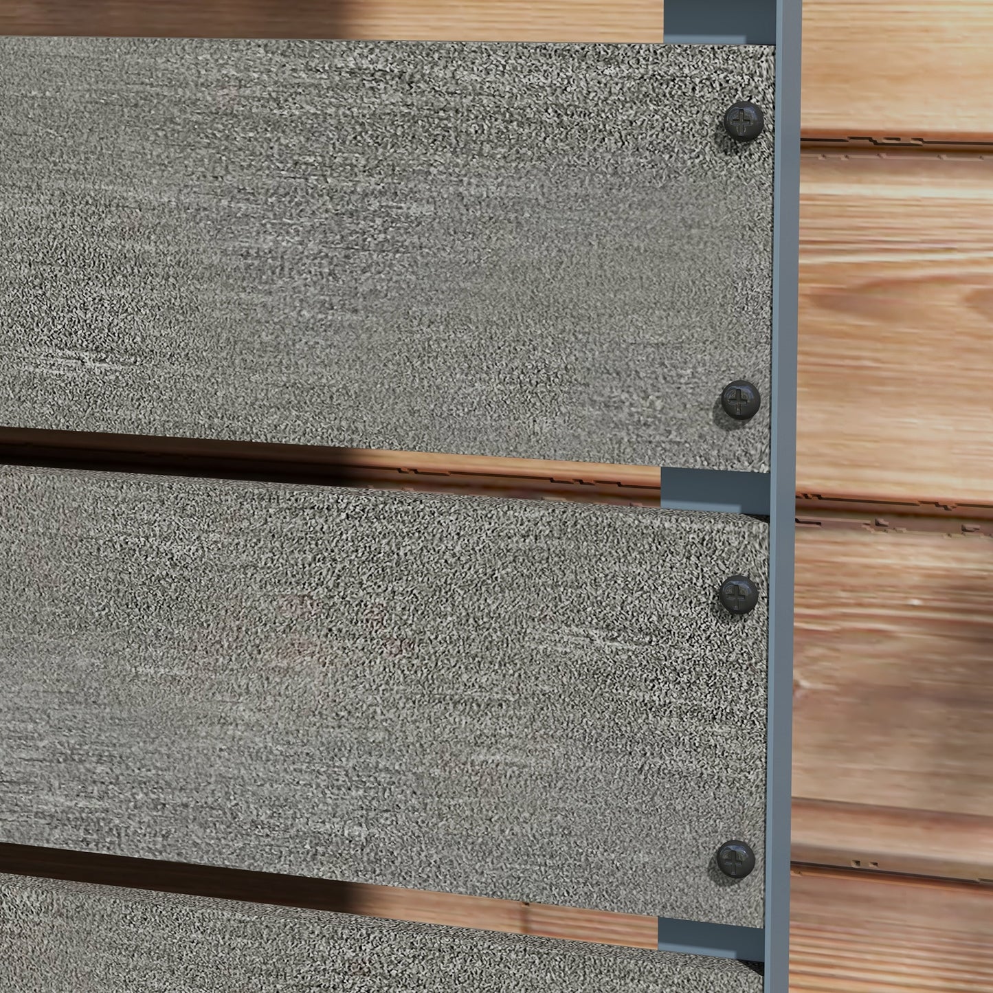Raised Garden Bed with Trellis for Climbing Plants - Outdoor Planter Box, Gray, 28.25 x 15 x 59 inches