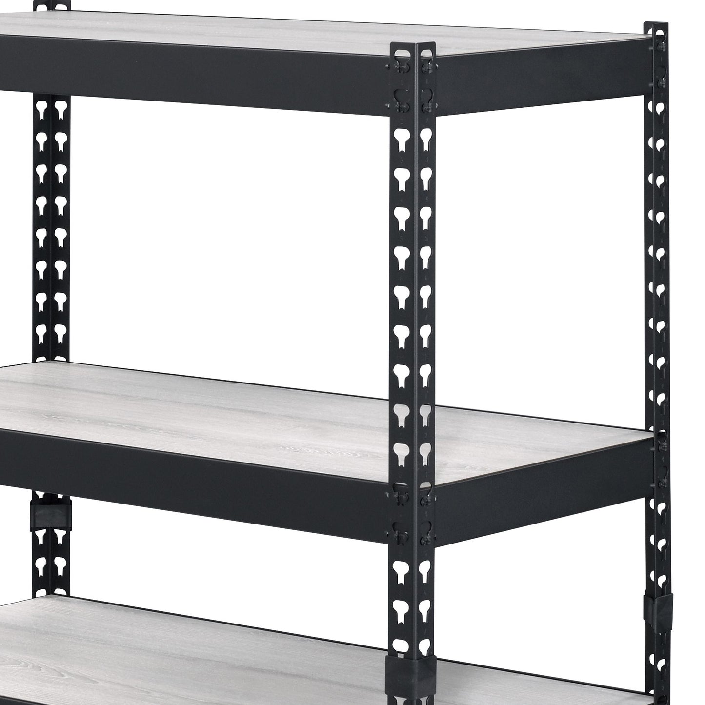 Industrial 4-Tier Bookshelf - Natural & Black Finish