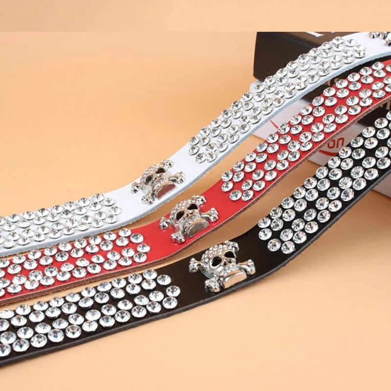 Western Cowboy Rhinestone Belt for Women - High-Quality Rivet Fashion Accessory
