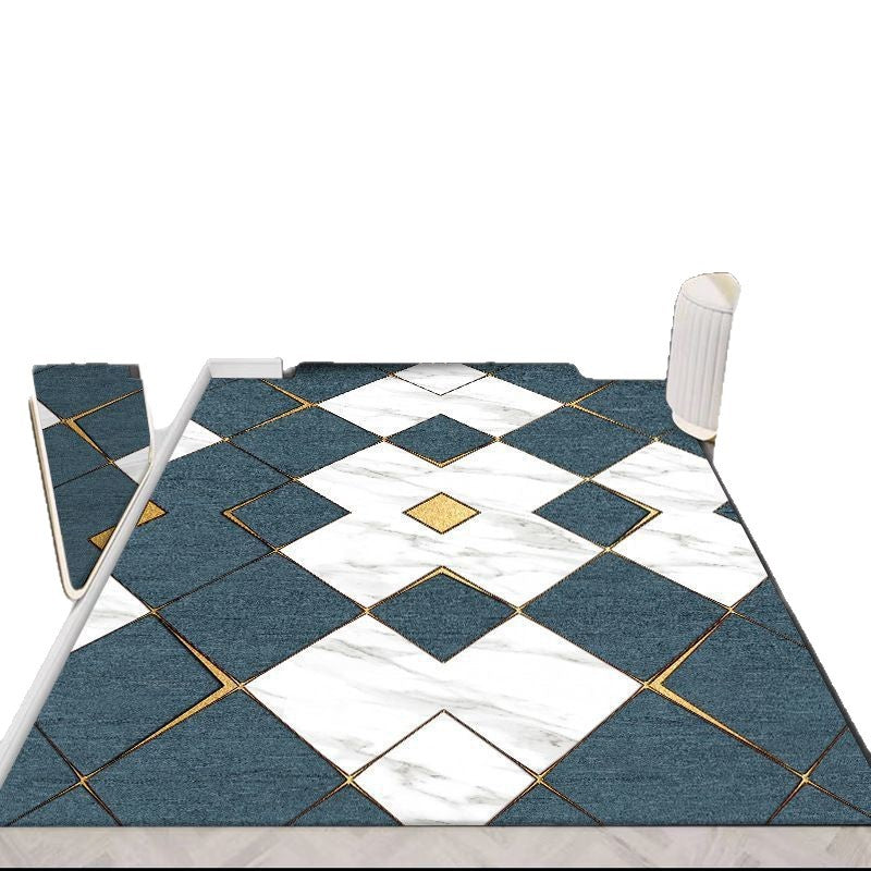 Water-Absorbent Non-Slip Diatomaceous Earth Entryway Doormat - Geometric Pattern
