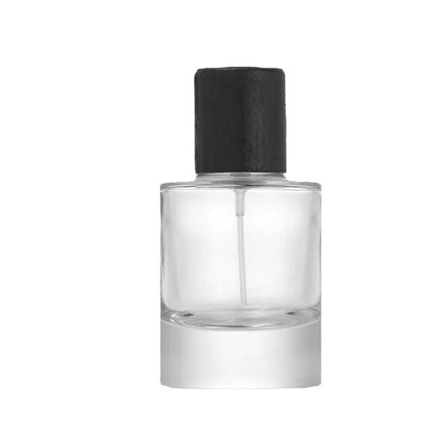 50ml Glass Perfume Bottle with Spray Pump and Black Beech Cap - Set of 3