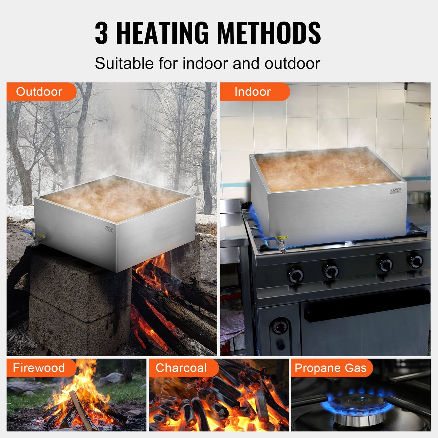 304 Stainless Steel Maple Syrup Evaporator Pan with Valve