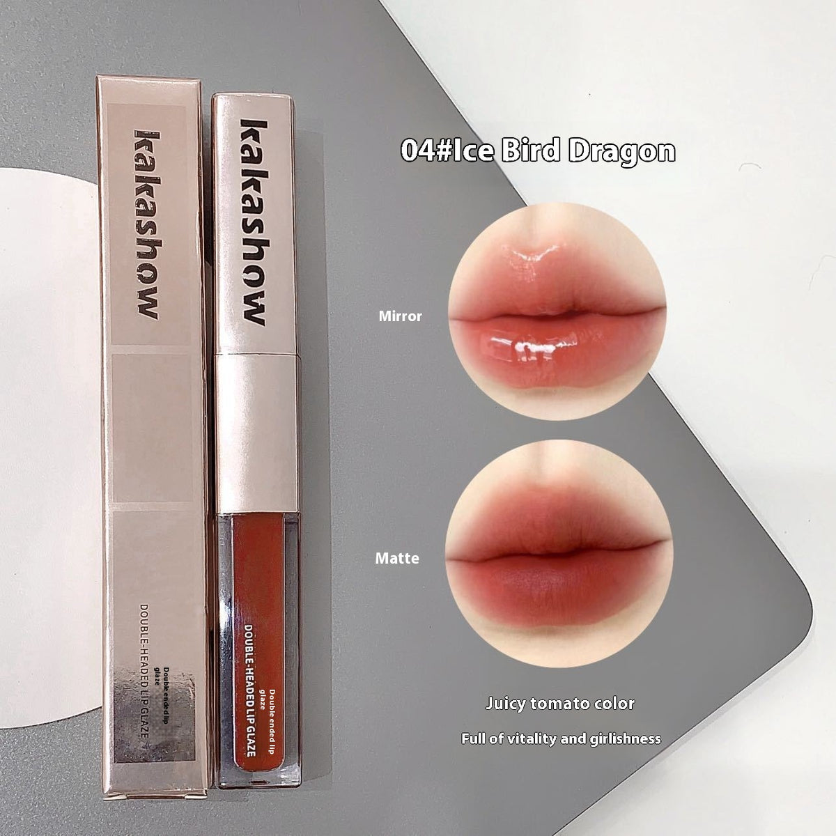 Double-Headed Lip Lacquer Matte Lipstick Set - Multiple Colors 2g