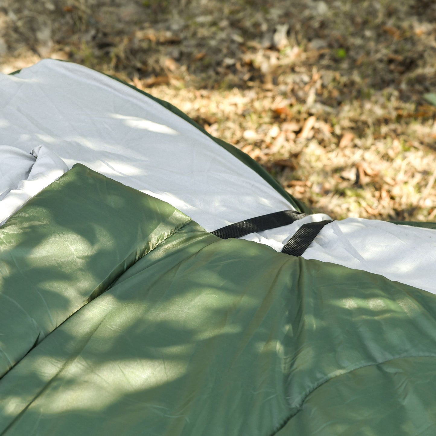 2-Person Portable Camping Cot Set with Sleeping Bag & Air Mattress