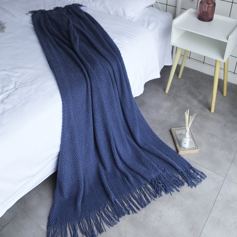 Sofa Cover Air Conditioning Blanket Morandi Blue 125x170 Fabric