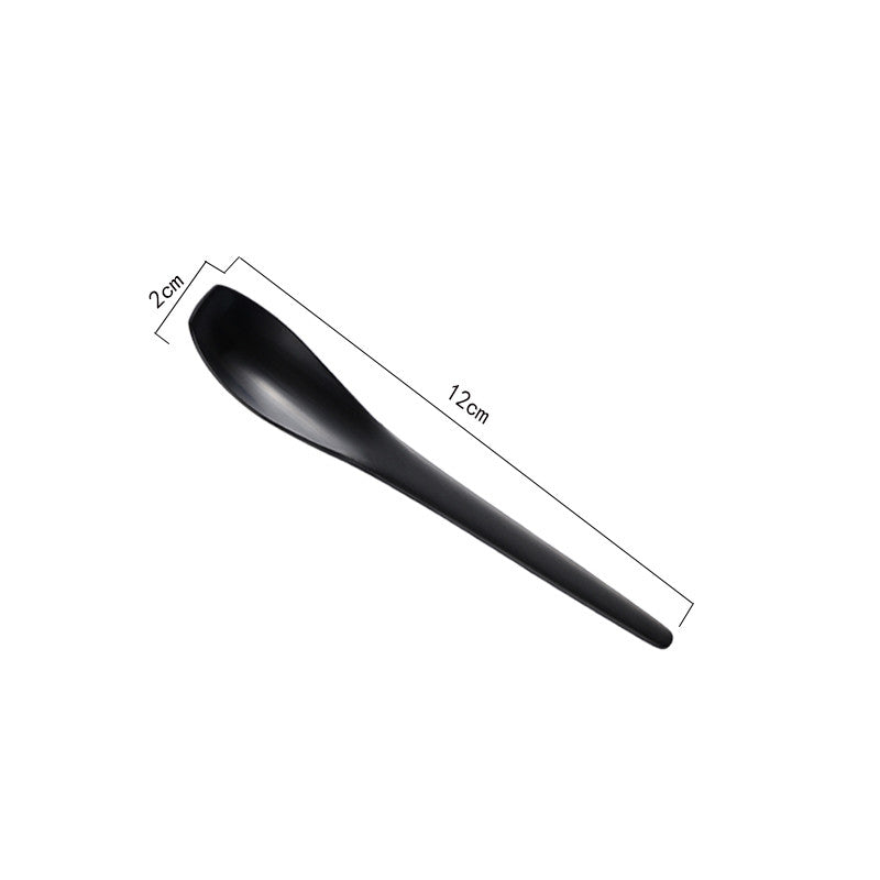 Ins Style Black Brushed Stainless Steel Cutlery Set - Multiple Styles
