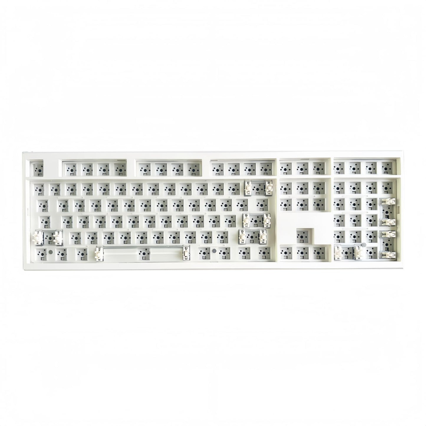 ZMX GMK108 Mechanical Keyboard Kit,108 Keys Full Size VIA Programmable Hot Swap Gasket Mounted PCB Custom RGB Gaming Barebones Keyboard Wireless BT5.0/2.4GHz/USB-C Wired DIY Kit (White)