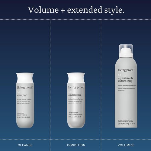 Living Proof Presenting Lasting Volume + Style Holiday Kit -Travel Size Full Shampoo & Conditioner, and Full Size Dry Volume & Texture Spray ($70 value)