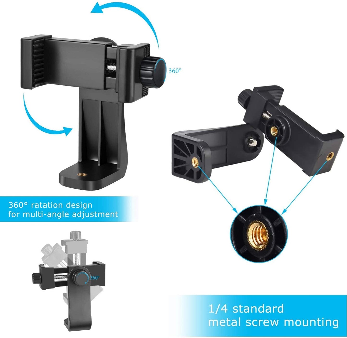 AceTaken Webcam Holder with Table Clamp Compatible with Logitech StreamCam C920x Brio C922x C930e C925e C615 Webcams and Lights
